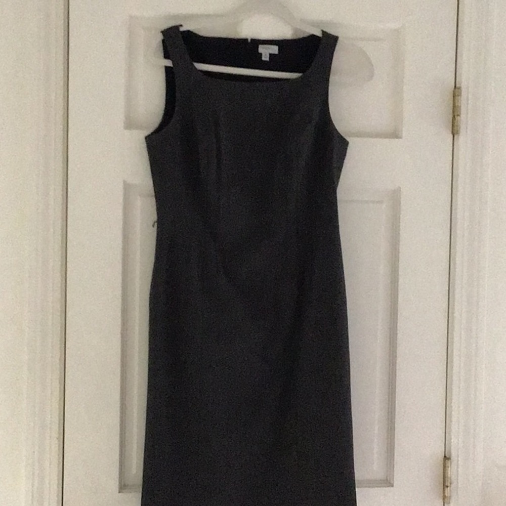 Halogen gray dress with fabric belt to match